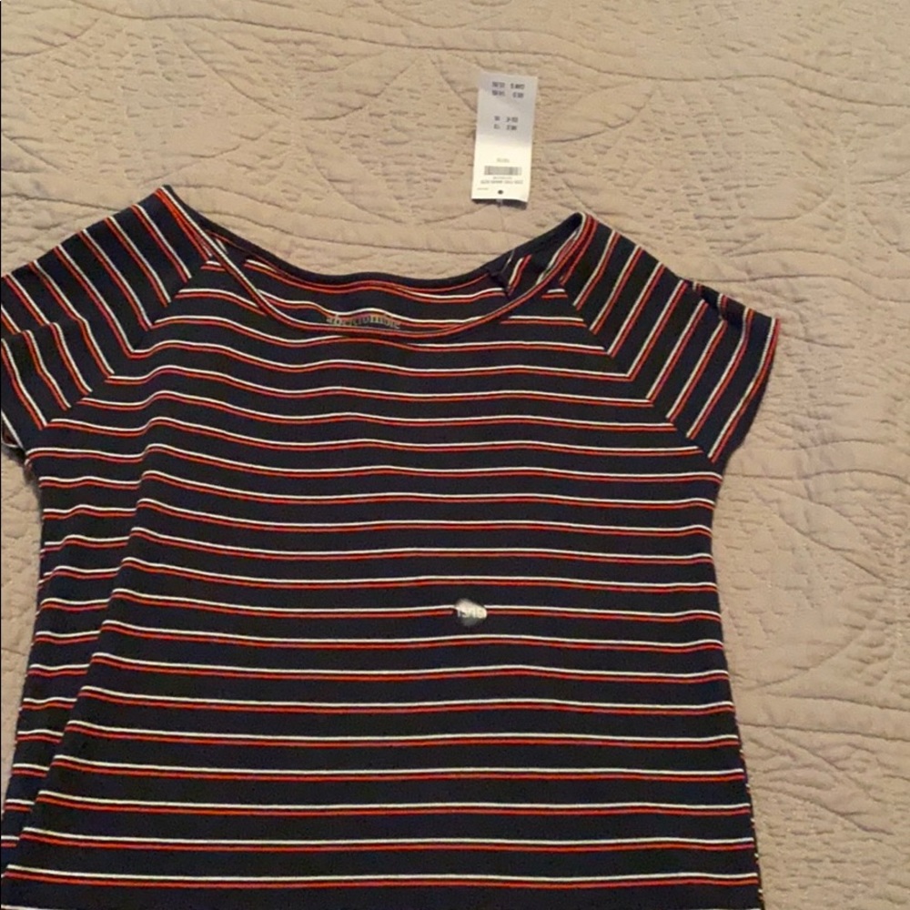 Red and white navy shirt